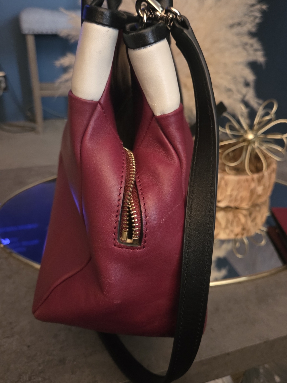 LOW START Kate Spade 2fer Satchel/Crossbody  Wallet Set Burgundy Cream Leather - Picture 16 of 17